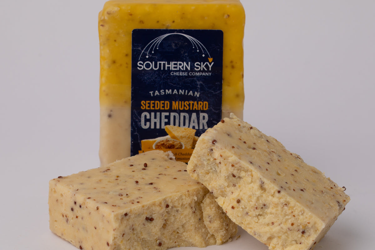 Tasmanian seeded mustard cheddar